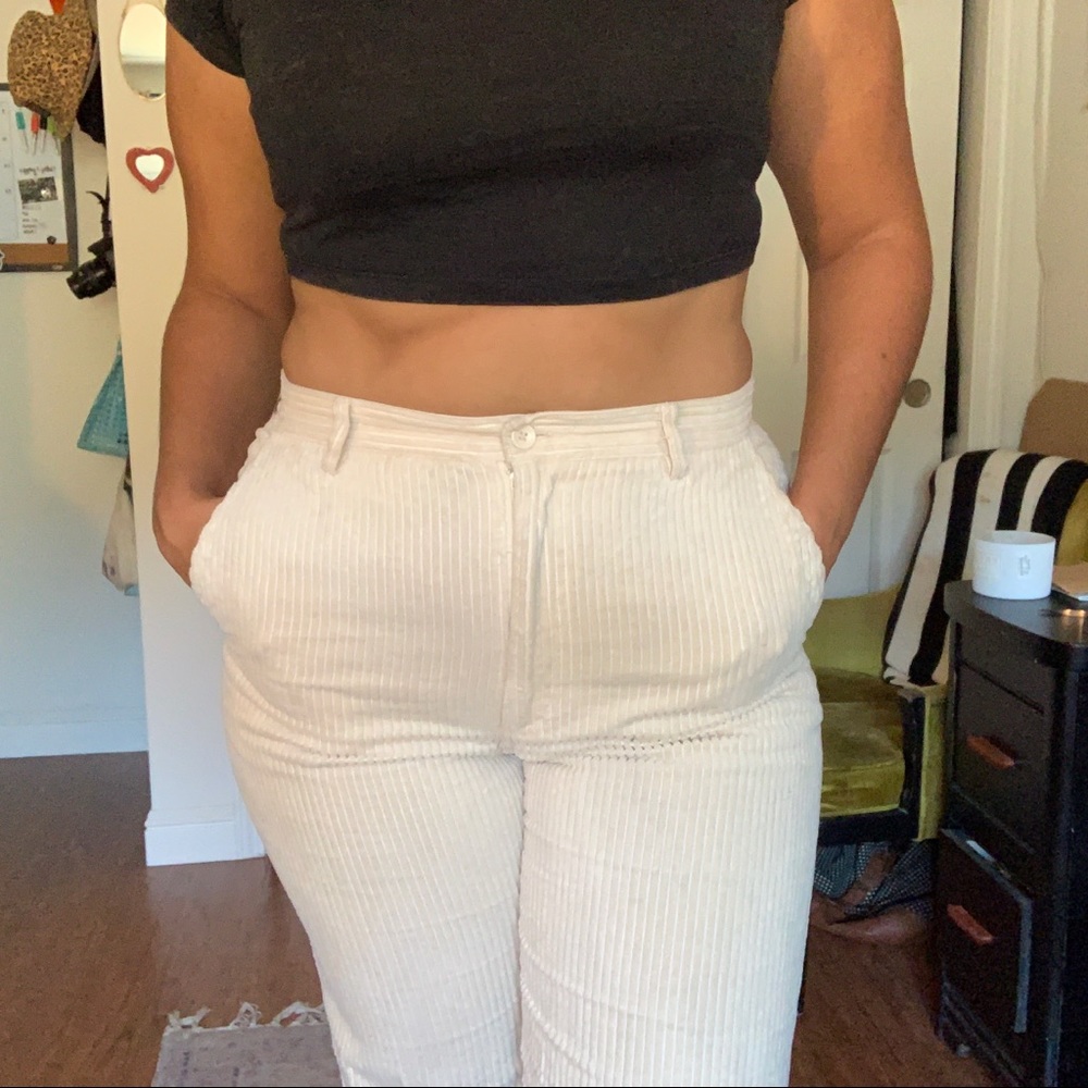 H&M highwaisted corduroy wide leg pants
